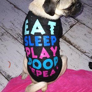 🧡4 for $20 Eat Sleep Play Poop Repeat Dog Agenda Bucket List Shirt Tee Medium